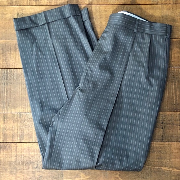 Paul Fredrick 3 Piece Cocoa Stripe 3 Button Suit - Picture 2 of 6